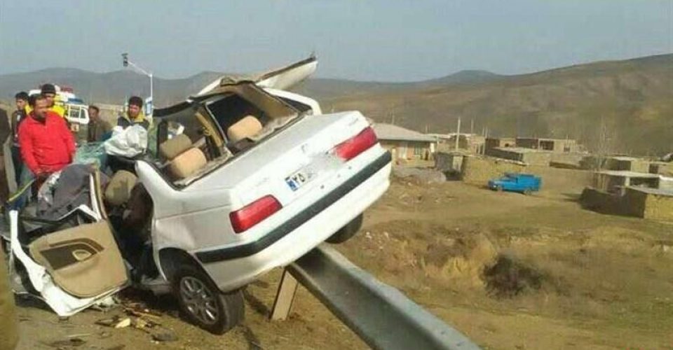 سانحه رانندگی در اتوبان تبریز- میانه با دو کشته و 6مصدوم