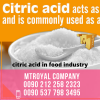 واردات انواع اسید سیتریک و مواد اولیه شیمیایی خوراکی